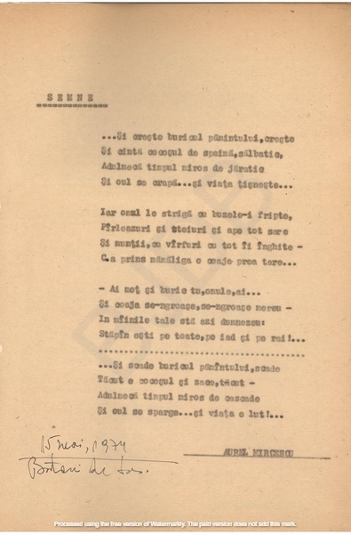 M-1076-1130-55 - 55 de Poezii în manuscris dactilografiat. ALEXANDRU MIRCESCU